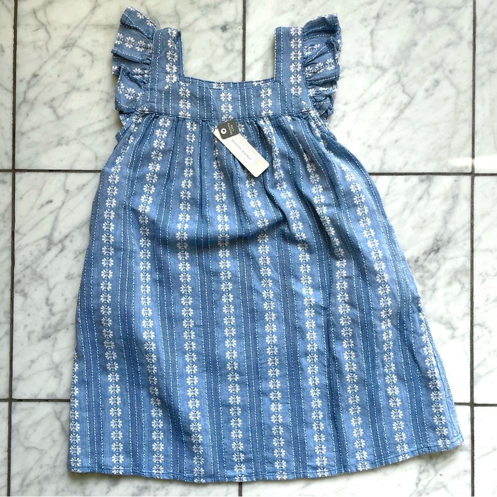 Blue Floral Kids Dress